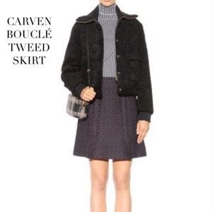 ⭐️ CARVEN BOUCLÉ-TWEED‎ MINI SKIRT C12